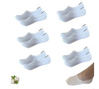Pack 6 pares Pinkies Calcetines Invisibles para Niño y Niña, Algodón Transpirable, Color Blanco- calcetines transpirables de algodon para niños (FR/ES, Números, 30, 35, Regular, BLANCO)