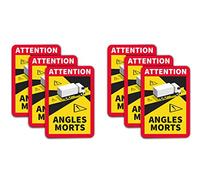 Pack 6 Pegatinas Angulos Muertos para Camiones - Attention Angles Morts - Señalización Obligatoria en Francia - Alta Visibilidad y Durabilidad para Vehiculos Pesados de Mercancias (Camion6)