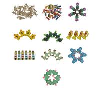 Pack 6 Pinzas Madera Hojas Verde Smart