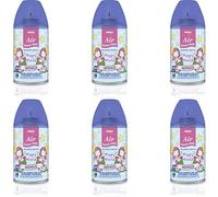 Pack 6 Recambios Aerosol Ambientador Spray Frescor Natural para Difusores y Manual, Esencia para hogar con Aroma Sirena 250 ml