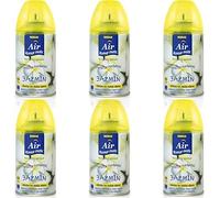 Pack 6 Recambios Aerosol Ambientador Spray Frescor Natural para Difusores y Manual, Esencia para hogar con Aroma Jazmín 250 ml