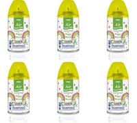 Pack 6 Recambios Aerosol Ambientador Spray Frescor Natural para Difusores y Manual, Esencia para hogar con Aroma Arcoíris 250 ml