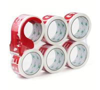 PACK 6 Rollos de Cinta Adhesiva de Resistencia para Embalaje Fragil - Cinta Adhesiva Fuerte para , Embalaje Industrial, Uso en Oficina 1.88 Pulgadas X 60 Yardas