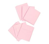 Ti TIN | Pack de 6 Sábanas Bajeras para Cuna Apilable de Guardería | Lote de 6 Sábanas Bajeras 100% Algodón | 53x132 cm | Color Rosa
