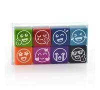 Pack 6 Sellos Escolares - Especial Profesores en 6 Colores y 7 Idiomas, Hasta 1000 Impresiones por Sellos en caja transparente by Office Box (Vibes)