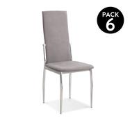 Pack 6 sillas de comedor sakura gris marengo sakura 43 x 110 x 53 cm