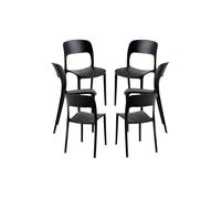 Regalos Miguel - Packs Sillas Jardín - Pack 6 Sillas Inis - Negro