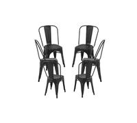 RegalosMiguel Pack 6 Sillas Torix Vintage - Negro vintage