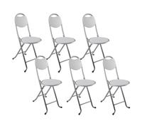 Pack 6 Taburetes Plegables con Respaldo 32x36x73.5cm 7house