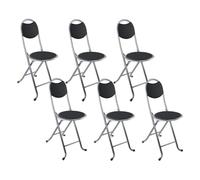 Pack 6 Taburetes Plegables con Respaldo 32x36x73.5cm 7house
