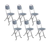 Pack 6 Taburetes Plegables con Respaldo 32x36x73.5cm 7house