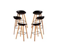 Pack 6 taburetes tolbi - negro