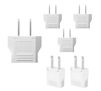 Pack 6 Uds. Adaptadores de Enchufe Americano. Adaptadores 6A 110/250V de Viaje a EE.UU-Canada-Cuba-México-Japón (Blancos)
