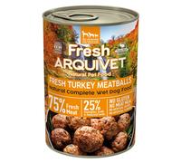 ARQUIVET Fresh Turkey Meatballs - Latas de albóndigas con Pavo, brócoli y Calabaza - Pack 6 Unidades x 400g - Comida húmeda para Perros, Todo Tipo de Razas