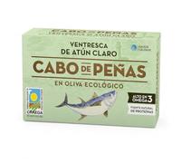 Pack 6 Ventresca de Atún Claro Cabo de Peñas Bio 111 g, 666 g total, en aceite de oliva virgen extra ecológico, conserva gourmet de textura suave y empacada a mano.