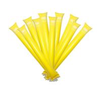 Pack 60 pares de aplaudidores hinchables compostables - 100% ecológicos y biodegradables. Bioplástico Vegetal de Almidón de Patata - Cumpleaños, fiestas y eventos deportivos - FUN FAN LINE (Amarillo)