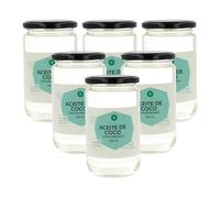Pack 6x Aceite de coco desodorizado ECO Planeta Huerto 500 ml