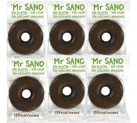 Pack 6x Berlina de Chocolate Tipo Donut Sin Gluten 50g | Sano | Snack Saludable | Sin Lactosa | Apto para Celiacos | Ecológico y Esponjoso