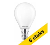 Pack: 6x Philips bombilla LED E14 esférica esmerilada de 4000K de 4,3W (equivalente a 40W)
