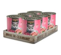 Pack 6X400 Gr - Leonardo Puro en ave comida humeda en Lata para Gatos adultos