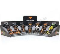 Bburago Formula 1 F1 McLaren Gift Set with Display Stand - Escala 1:43 - Increíblemente Detailed Die-Cast Collectible Race Car