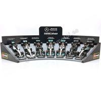 Pack 7 Modelos Fórmula 1 Mercedes AMG Petronas + Expositor "La Sala de las Victo