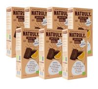 Pack 7 x Galletas Cacao y Naranja Natruly Bio 125 g (875 g total) - Ecológicas, veganas y sin gluten, con cacao y naranja natural, sin azúcares refinados, snack crujiente