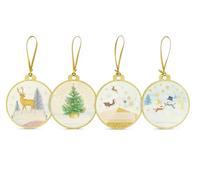 Pack 8 Billeteros Colgantes Navidad - 4 Diseños Brillantes (2 Uds por Modelo) | Bola Decorativa para Regalar Dinero | Adorno Árbol 11,4 cm diametro | Multicolor | Arguval