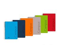 Pack 8 Cuadernos Libretas Espiral Tapa Plastico Polipropileno A4 90 gramos 80 Hojas Liso