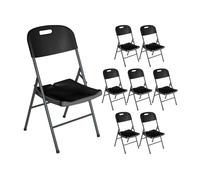 THINIA HOME Pack 8 Sillas Plegables con Asa 47x58x87cm