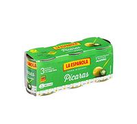 Pack 8. Tripack Mini-bar Aceitunas R. Jalapeños La Española PICARAS