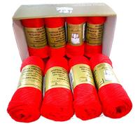 PACK 8 ZEPELINES Algodón perlé 100% egipcio mercerizado para DIY y tejer a mano labores de ganchillo o punto con un acabado elegante. (8 X 75gr)… (5, ROJO 11)