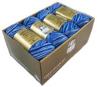 PACK 8 ZEPELINES Algodón perlé 100% egipcio mercerizado para DIY y tejer a mano labores de ganchillo o punto con un acabado elegante. (8 X 75gr)… (5, AZUL MULTICOLOR)