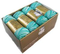 PACK 8 ZEPELINES Algodón perlé 100% egipcio mercerizado para DIY y tejer a mano labores de ganchillo o punto con un acabado elegante. (8 X 75gr)… (5, TURQUESA MULTICOLOR)