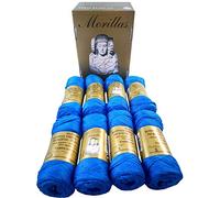 PACK 8 ZEPELINES Algodón perlé 100% egipcio mercerizado para DIY y tejer a mano labores de ganchillo o punto con un acabado elegante. (8 X 75gr)… (5, AZUL 14)