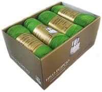 PACK 8 ZEPELINES Algodón perlé 100% egipcio mercerizado para DIY y tejer a mano labores de ganchillo o punto con un acabado elegante. (8 X 75gr)… (5, VERDE 21)