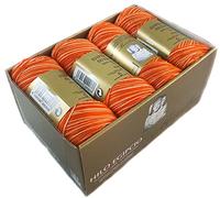 PACK 8 ZEPELINES Algodón perlé 100% egipcio mercerizado para DIY y tejer a mano labores de ganchillo o punto con un acabado elegante. (8 X 75gr)… (5, NARANJA MULTICOLOR)