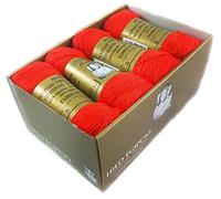PACK 8 ZEPELINES Algodón perlé 100% egipcio mercerizado para DIY y tejer a mano labores de ganchillo o punto con un acabado elegante. (8 X 75gr)… (5, ROJO 40)