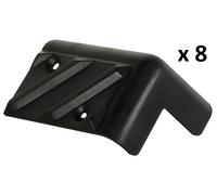 Pack 8x Esquinas Protectoras (80 x 50mm x 90°) Plástico para Columnas - HQPOWER