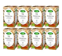 Pack 8x Infusión Té Kukicha Bio Herbes del Molí | 20 Filtros (30g c/u) | Té Japonés Ecológico Suave y Bajo en Teína | Agricultura Ecológica Certificada