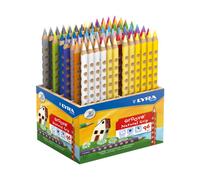 LYRA Groove, Lápices de colores de madera, triangular, grueso, lacado, Schoolpack de madera, colores surtidos, 2 unidades