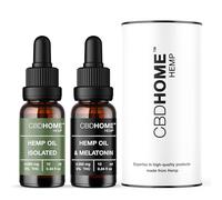 Pack: Aceite de Semilla de Cáñamo Isolated 40% + Aceite de Semilla de Cáñamo 40% con Melatonina - 10 ml cada uno - 100% Vegetal - Certificado Ecológico UE