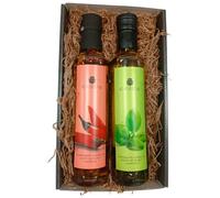 Pack Aceites Condimentados La Chinata con Estuche Deliex - Ideal para Cocina Gourmet y Regalo (Guindilla y Albahaca)