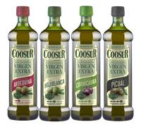 Pack Aceites Oliva Virgen Extra Monovarietales 4 Botellas de 1L Variedad Cornicabra, Picual, Hojiblanca y Arbequina Coosur