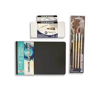 Pack Acuarela para Principiantes y Artistas - Bloc Canson Aquarelle + Acuarelas Daler Rowney 12 Colores + Set de Pinceles ErichKrause - Kit de Pintura Profesional y Escolar