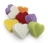 Pack ahorro 100 uds. Jabón aromático con forma de corazón - Regalo original para eventos: boda, bautizo, comunión, cumpleaños - Detalle para invitados - Obsequio promocional - Aroma: Varios