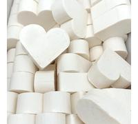Pack ahorro 12 uds. Jabón aromático con forma de corazón - Regalo original para eventos: boda, bautizo, comunión, cumpleaños - Detalle para invitados - Obsequio promocional - Aroma: Coco
