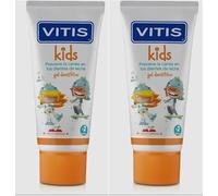 PACK AHORRO 2 UNIDADES VITIS Kids Gel Dentífrico para Dientes de Leche, Previene la Caries, 2+ Años