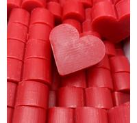 Pack ahorro 25 uds. Jabón aromático con forma de corazón - Regalo original para eventos: boda, bautizo, comunión, cumpleaños - Detalle para invitados - Obsequio promocional - Aroma: Frambuesa