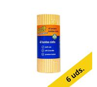 Pack Ahorro: 6x Scrub Basics Toallitas de bambú multiusos (1 rollo de 40 toallitas)